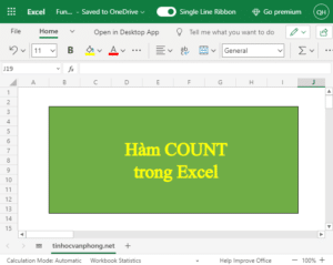 hàm count trong excel