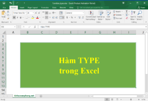 Hàm Type trong excel