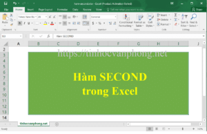 Hàm second trong excel