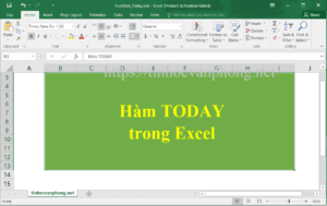 Hàm TODAY trong excel