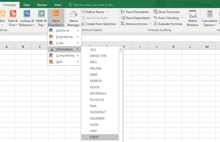 Hướng dẫn sử dụng hàm ISTEXT trong Excel