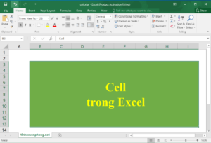 Cell trong excel