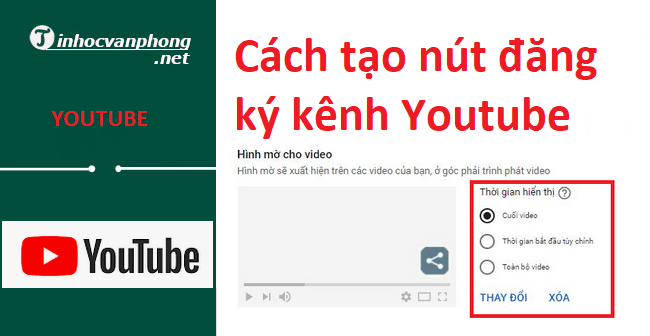 Cách tạo nút đăng ký kênh Youtube