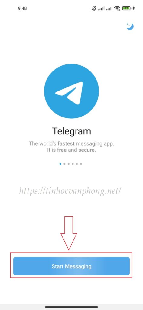 Giao diện của ứng dụng Telegram