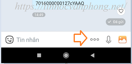 biểu tượng dấu 3 chấm trên khung chat zalo app